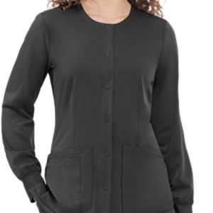 HH Works by Healing Hands Megan Women's 4-Pocket Round Neck Warm-Up STRETCH Scru